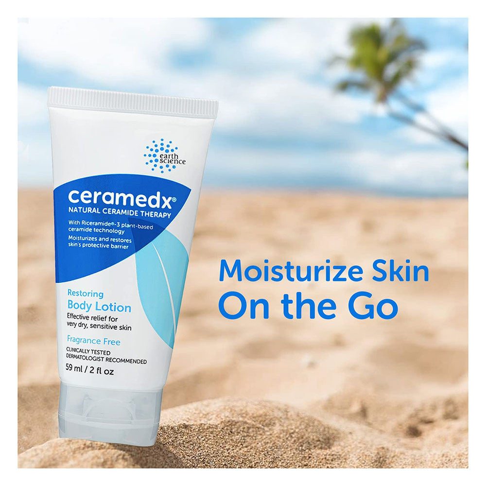 Ceramedx Restoring Body Lotion for Sensitive Skin, Fragrance Free, 2 Oz